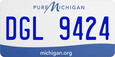 MI license plate DGL9424