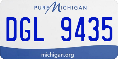 MI license plate DGL9435