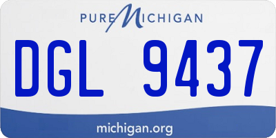 MI license plate DGL9437