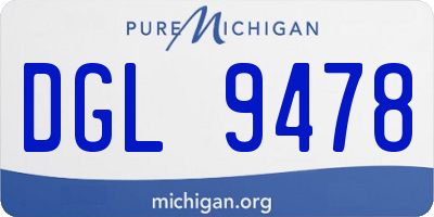 MI license plate DGL9478