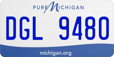 MI license plate DGL9480