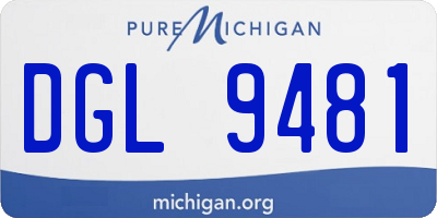 MI license plate DGL9481