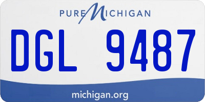MI license plate DGL9487