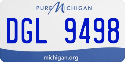 MI license plate DGL9498