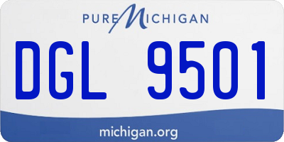 MI license plate DGL9501