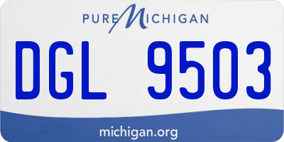 MI license plate DGL9503