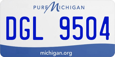 MI license plate DGL9504