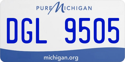 MI license plate DGL9505