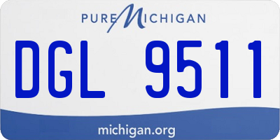 MI license plate DGL9511