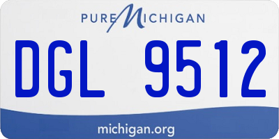 MI license plate DGL9512