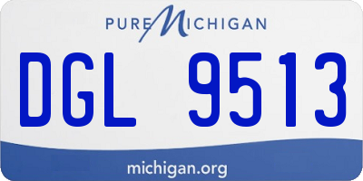 MI license plate DGL9513