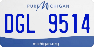 MI license plate DGL9514