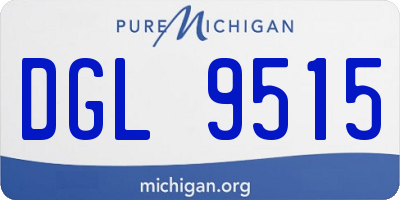 MI license plate DGL9515