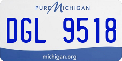 MI license plate DGL9518