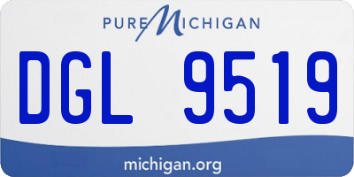 MI license plate DGL9519