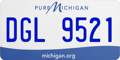 MI license plate DGL9521