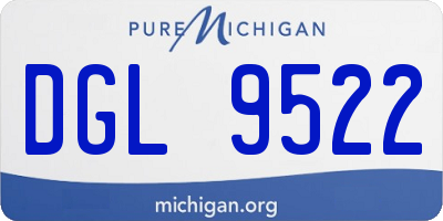 MI license plate DGL9522