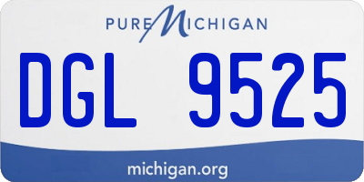 MI license plate DGL9525
