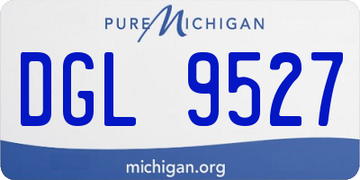 MI license plate DGL9527