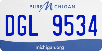 MI license plate DGL9534