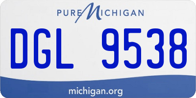 MI license plate DGL9538