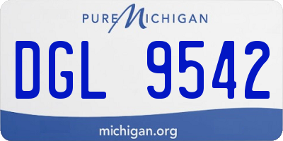 MI license plate DGL9542