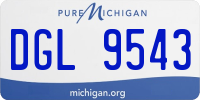 MI license plate DGL9543