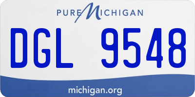 MI license plate DGL9548