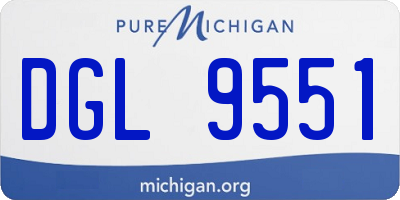 MI license plate DGL9551