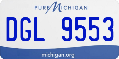 MI license plate DGL9553