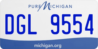 MI license plate DGL9554