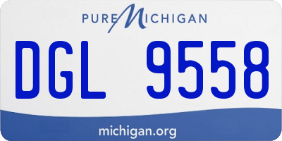 MI license plate DGL9558