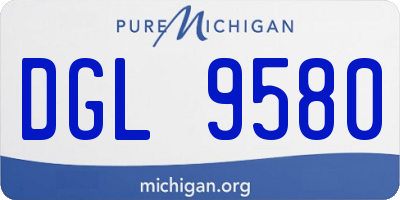 MI license plate DGL9580