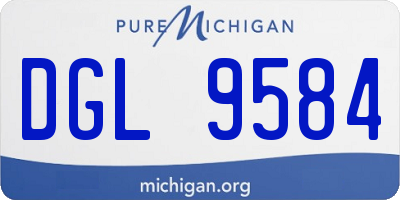 MI license plate DGL9584