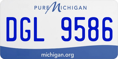 MI license plate DGL9586
