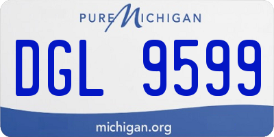 MI license plate DGL9599