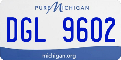 MI license plate DGL9602