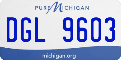 MI license plate DGL9603