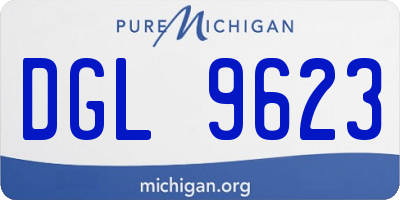 MI license plate DGL9623
