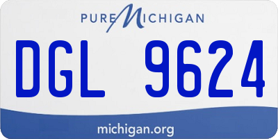 MI license plate DGL9624