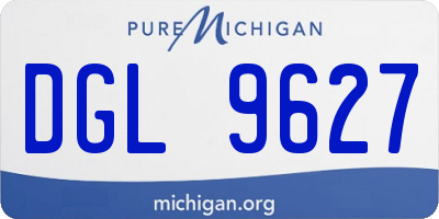 MI license plate DGL9627