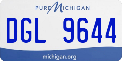 MI license plate DGL9644