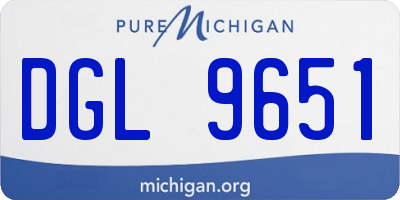 MI license plate DGL9651