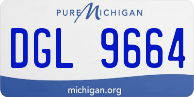 MI license plate DGL9664