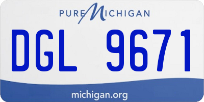 MI license plate DGL9671