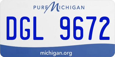 MI license plate DGL9672