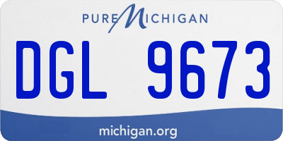 MI license plate DGL9673