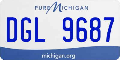 MI license plate DGL9687