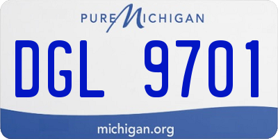 MI license plate DGL9701