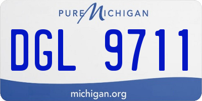 MI license plate DGL9711